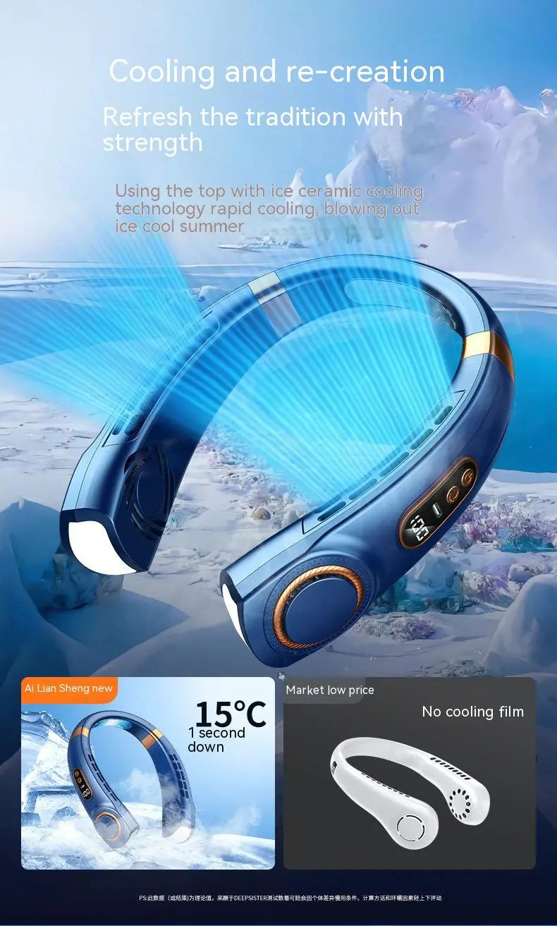 Portable Mute Multifunctional Hanging Neck Fan