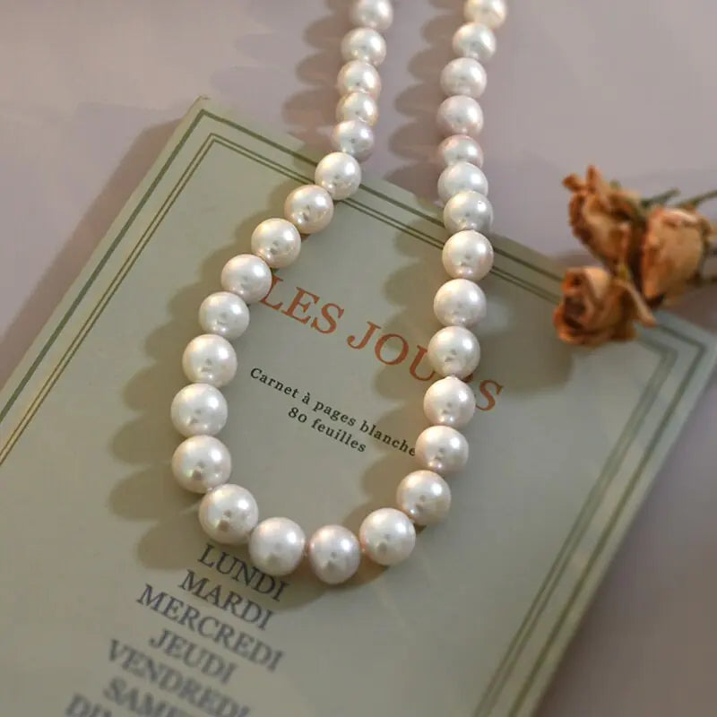 Big Edison Natural Freshwater Pearl Necklace